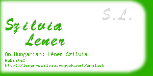 szilvia lener business card